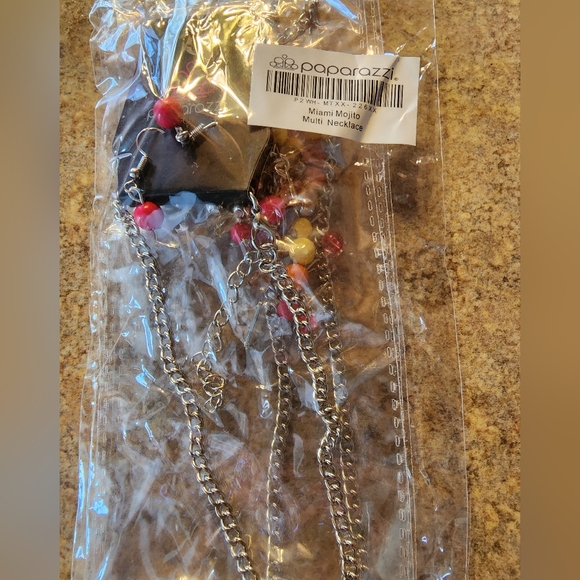 Paparazzi Miami Mojitio Multi Necklace Earring set (NWT) - Picture 6 of 14
